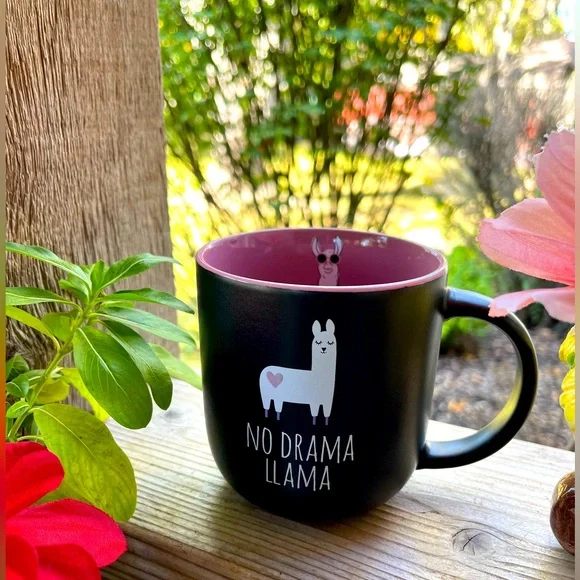 No Drama Llama New Graphic Black Ceramic Coffee/Beverage Mug - Picture 2 of 6